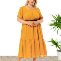 Svečane haljine za žene Ljeto Boho kratki rukav haljina od plaže narančasta xxxxxl