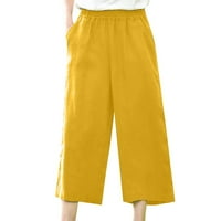 Ljetni visoko struk labavi i tanke ravno noge casual pantalone ženske pantalone odijelo ženske teretne
