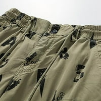 Hwmodou muške teretne hlače Čvrsto boje elastična struka pamučna fitnes na otvorenom lagana muške hlače