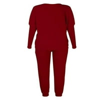 Worcnote Ženska noćna odjeća za spavanje za spavanje i hlače Loungwering Pad sa džepovima Trenerka elastična