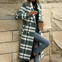 NSENDM Ženska odjeća Popularni dugi rukav labav vuneni vuneni kaput jesen i ženske zimske zimske jakne