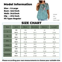 Tking Fashion Womens Ljeto Plus size CrewNeck kratki rukav Na vrhu Labave ležerne tiskane majice za