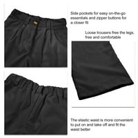 Ženski pantalona za zatvaranje sa džepovima Casualty Hlače visoke struke ravne pantalone za noge za