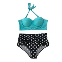 Swim kratke hlače Juniori Ženska kupalište Halter prsten bikini set sa poklopcem up suknja Teen plivanje