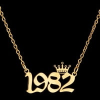 Ženski lančani lančani film 1980. - Nehrđajući čelik Značajan broj ogrlica od ogrlice nakita