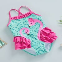 Qinghua Toddler Baby Girl One kupaći kostim ruffle flamingo kupaći kostimi Bikini kupaći odijelo Ljeto