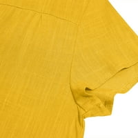 Haljina kratkih rukava Ženska kratki rukav V-izrez Ležerne prilike vruće odmore Solid Color Mini Shift