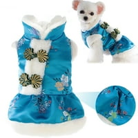 Haljina za kućne ljubimce Cvjetni uzorak Dress-up Soft Texture Retro Psi za kućne ljubimce Mačke Tang