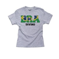 Brazil Diving - Olimpijske igre - Rio - Pamučna majica za mladeni majica zastava