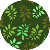Ahgly Company u zatvorenom okruglom uzorkovima tamne limene zelene prostirke, 5 'okruglica