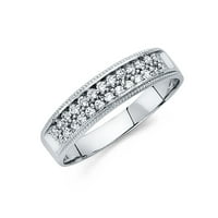 Jewels 14k bijeli zlatni prsten kubični cirkonijski cz Muška godišnjica vjenčanica veličine 5