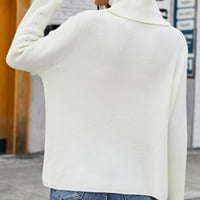 Jesen ženske pletene džempere lagane ležerne prilike čvrste boje Turtleneck pletiva na vrhu Trendy opuštena