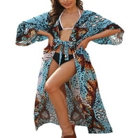 Glonme Women Pokriva UP-ovi V izrez Kimonos Otvoreno prednje kostimi TAME Flowy kupaći odijelo Labavi