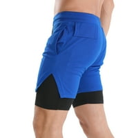 Lixada Lixada 2-in- Muškarci trčanja s ručnikom brze suhe vježbe kratke hlače sa džepovima za trening