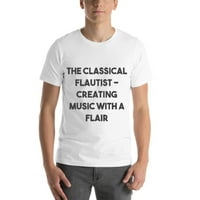 Klasični flautist - stvarajući muziku sa majicom od laganog majica kratkih rukava pamučna majica po