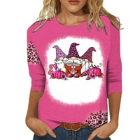 Taqqpue košulje za dojke za žene za žene ružičasta vrpca za dojku svijest s dugim rukavima košulje s
