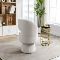 Okretna akcentna stolica za 360 ° sa ergonomskim naslonom za naslon, baršunasta kauč na kauču s bazom