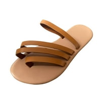 B91XZ Ljetne sandale za žene Ljetne papuče Ljetne casual ravne sandale i flip flops veličine moda plus