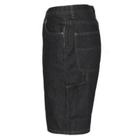 Muški traper teretni kratke hlače Premium pamučne traperice Multi džepni traper crni 48