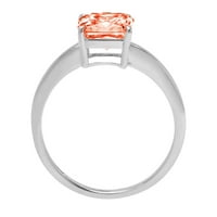 1.5CT Asscher Cred Simulirani dijamant 14k bijelo zlato Angažovanje prstena veličine 5,75