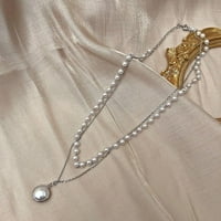 Niche Super Fairy Double Pearl privjesak klavicle lanac Eksplozija Ogrlica zlato