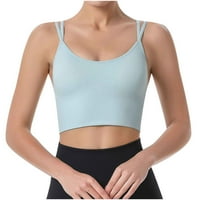 Dqueduo Sports grudnjaci za žene Yoga Solo SOLID bez rukava Hladne ležerne rezervoare za bluze za bežični