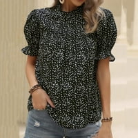 Ženska bluza od pufne rukave Ljeto Čvrsto povremene tucijske majice Tunika majica za modernu izrezu