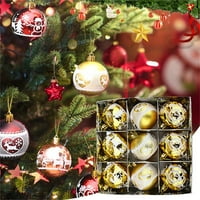 SHPWFBE Početna ukras za božićno stablo Kuglična set Crvena zelena zlatna lopta Shatter otporna na viseće