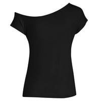 Advoicd Womens Tops Ležerne prilike ženske majice s kratkim rukavima V izrez labavi ležerne ljetne vrhove