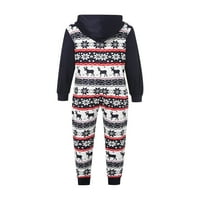 Božićne pidžame za porodičnu podudaranje pidžamas set Fleece jedan patentni patentni patentni kombinezon za odmor PJs Spavaće odjeće