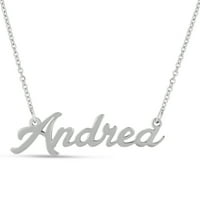 SuperJeweler Andrea Nagovaračka ogrlica u srebrnoj, sva imena dostupna za žene, tinejdžere i djevojke