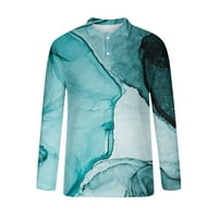 FESFESFES blube košulja za muškarce Ogrlica s dugim rukavima The Dugi rukavi Majica Fall Printing BluZA