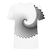Muška majica Casual majica kratkih rukava 3D nerezaviran sažetak Print kratki rukav okrugli vrat Modni