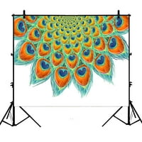 7x5ft cvjetna ukrasna mandala prekrasna paunska perja photography BackDrops poliesterska fotografija
