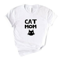 Ženski vrhovi Ženska modna mačka za majicu s kratkim rukavima