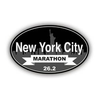 Oval New York City Maraton 26. Naljepnica - samoljepljivi vinil - Vremenska zaštitna - izrađena u SAD