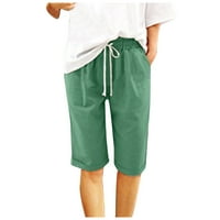 Ženske hlače za hotchars šorc ženske kratke hlače visoke duge teretane zelene xxxl