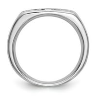 14k bijeli zlatni prsten za prsten za vjenčanje Diamond okrugli 5-kameni kanal veličine 6