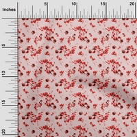 Onuone pamuk poplin crvena tkanina apstraktna cvjetna šivaća tkanina od dvorišta otisnuta DIY odjeća