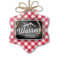 Ornament tiskani jedno obostrane planine Chalkboard Warren Mountain - California Christmas Neonblond