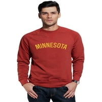 Daxton Minnesota Duks atletski fit pulover CrewNeck Francuska Terry tkanina, začina zvezda zlatna slova,