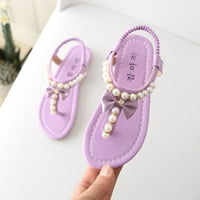 〖Roliyen〗 Toddler Cipele Summer Toddler Dojenčad Kids Baby Girls Bowknot Pearl Princess Thong Sandals