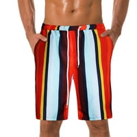Muški kratke hlače Ljeto Trendy Fit Striped ispisana klasična crtačka ulična odjeća Sredina struka Svakodnevna