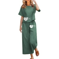 MLQIDK Ženska posteljina postavljena odjeća Ležerne prilike ljetne odjeće Ležerne prilike kratkih rukava