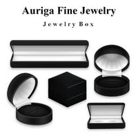 Auriga 14k bijelo zlato crne gumb biserne naušnice za žene