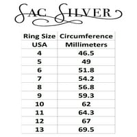 Vaši ubojni srčani multi-boja CZ Infinity čvor Promice Ring Sterling Srebrna crna ženska veličina 7
