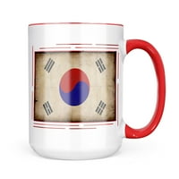 Neonblond Južna Koreja zastava sa vintage lov na poklon za ljubitelje čaja za kafu