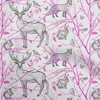Onuone pamučne kambričke Fuschia ružičasta tkanina životinjska haljina materijala od tkanine za ispis