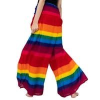Ležerne prilike labave pantalone za žene plus veličine Vintage Print Boho Harem Yoga Stretchy Wide Hlače