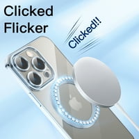 Magnetska jasna futrola za iPhone sa zaštitnim filmom za objektiv, silikon TPU otporni na udarce protiv ogrebotina koji nisu žutili su kompatibilni sa magsafe bežičnom punjenjem, zlatom